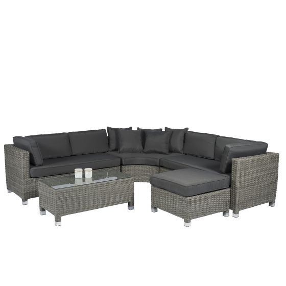 Garten Lounge Polyrattan Loungeecke Ecksofa &quot;Mississippi