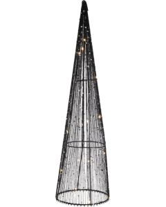 LED-beleuchtete Pyramidenform 50 cm Schwarz