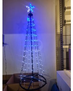 Spiralbaum 150 cm mit 154 RGB-LEDs Schwarz